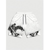 image:imageGORGLITTER Mens Graphic Anime Gym Shorts Y2K 2 in 1 Basketball Athletic Workout Drawstring Drippy ShortsWhite