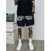image:imageGORGLITTER Mens Graphic Cool Shorts Drawstring Waist Basketball Athletic Gym Shorts with PocketsBlack D
