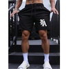 image:imageGORGLITTER Mens Graphic Cool Shorts Drawstring Waist Basketball Athletic Gym Shorts with PocketsBlack L