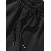 image:imageGORGLITTER Mens Graphic Cool Shorts Drawstring Waist Basketball Athletic Gym Shorts with PocketsLetter Black