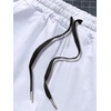 image:imageGORGLITTER Mens Graphic Cool Shorts Drawstring Waist Basketball Athletic Gym Shorts with PocketsLetter White