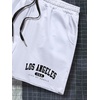 image:imageGORGLITTER Mens Graphic Cool Shorts Drawstring Waist Basketball Athletic Gym Shorts with PocketsLetter White