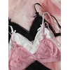 image:imageGORGLITTER Womens 3 Pack Lace Matching Bra and Panty Sets Bow Cute Bralette Underwear Lingerie SetMulticolor
