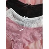 image:imageGORGLITTER Womens 3 Pack Lace Matching Bra and Panty Sets Bow Cute Bralette Underwear Lingerie SetMulticolor