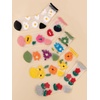 image:imageGORGLITTER Womens 4 Pairs Sheer Mesh Flower Patterned Thin Casual Crew Socks Transparent Cute Summer SocksBlack Multi