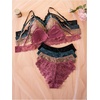 image:imageGORGLITTER Womens 8 Piece Sexy Lace Lingerie Matching Bralette Bra and Panty SetBlack Green Khaki Pink