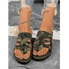 image:imageGORGLITTER Womens Camo Strappy Sandals Camouflage Print Flip Flops Open Toe Slides ShoesArmy Green