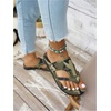 image:imageGORGLITTER Womens Camo Strappy Sandals Camouflage Print Flip Flops Open Toe Slides ShoesArmy Green Camo