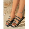 image:imageGORGLITTER Womens Camo Strappy Sandals Camouflage Print Flip Flops Open Toe Slides ShoesArmy Green Camouflage