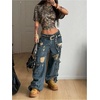 image:imageGORGLITTER Womens Cinched Waist Tops Dolman Sleeve Ruched Shirt Short Sleeve Crewneck Going Out Waist Length TopsBrown Camo