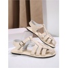 image:imageGORGLITTER Womens Closed Toe Flats Sandals Dressy Huaraches Sandals Ankle Strap Mexicanos Slingback Vacation Work ShoesBeige