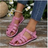 image:imageGORGLITTER Womens Closed Toe Flats Sandals Dressy Huaraches Sandals Ankle Strap Mexicanos Slingback Vacation Work ShoesWatermelon Pink