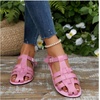image:imageGORGLITTER Womens Closed Toe Flats Sandals Dressy Huaraches Sandals Ankle Strap Mexicanos Slingback Vacation Work ShoesWatermelon Pink