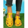 image:imageGORGLITTER Womens Closed Toe Flats Sandals Dressy Huaraches Sandals Ankle Strap Mexicanos Slingback Vacation Work ShoesYellow