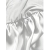 image:imageGORGLITTER Womens Deep V Neck Long Sleeve Shirts Bodysuit Satin Button Down Party Night Sexy Leotard TopsWhite