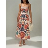 image:imageGORGLITTER Womens Floral Farm Rio Maxi Dress Boho Beach Hawaiian Havana Nights Sundresses Summer Vacation OutfitsMulticolor