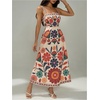 image:imageGORGLITTER Womens Floral Farm Rio Maxi Dress Boho Beach Hawaiian Havana Nights Sundresses Summer Vacation OutfitsMulticolor