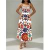 image:imageGORGLITTER Womens Floral Farm Rio Maxi Dress Boho Beach Hawaiian Havana Nights Sundresses Summer Vacation OutfitsWhite