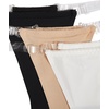 image:imageGORGLITTER Womens G String Thongs Sexy 3 Pack No Show Invisible Clear Strap Underwear Low Rise PantiesBlack