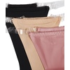 image:imageGORGLITTER Womens G String Thongs Sexy 3 Pack No Show Invisible Clear Strap Underwear Low Rise PantiesBlack Khaki Pink