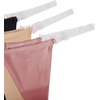 image:imageGORGLITTER Womens G String Thongs Sexy 3 Pack No Show Invisible Clear Strap Underwear Low Rise PantiesBlack Khaki Pink