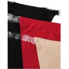 image:imageGORGLITTER Womens G String Thongs Sexy 3 Pack No Show Invisible Clear Strap Underwear Low Rise PantiesBlack Red Apricot
