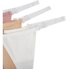 image:imageGORGLITTER Womens G String Thongs Sexy 3 Pack No Show Invisible Clear Strap Underwear Low Rise PantiesWhite Khaki Pink