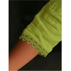 image:imageGORGLITTER Womens Lace 34 Sleeve Flowy Tunic Tops Dressy Loose Fit V Neck Eyelet Babydoll Peplum Top Peasant BlouseGreen