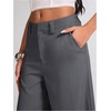 image:imageGORGLITTER Womens Low Rise Dress Pants Wide Leg Trousers Business Casual Work Dressy Low Waisted Straight Slacks PantsDark Grey