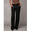 image:imageGORGLITTER Womens Low Rise Dress Pants Wide Leg Trousers Business Casual Work Dressy Low Waisted Straight Slacks PantsSolid Black