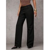 image:imageGORGLITTER Womens Low Rise Dress Pants Wide Leg Trousers Business Casual Work Dressy Low Waisted Straight Slacks PantsSolid Black