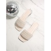 image:imageGORGLITTER Womens Pearl Sandals Rhinestone Sparkly Flat Sandal Wedding Dressy Scattered Sequin Open Toe Slide ShoesBeige Sequin