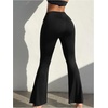 image:imageGORGLITTER Womens Rave Cut Out Pants High Waisted Flare Leg Y2K Going Out Pants Disco Bell Bottom TrousersBlack