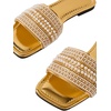 image:imageGORGLITTER Womens Sparkly Jeweled Flat Sandals Dressy Open Toe Glitter Shiny Slippers Slipon ShoesGold Sparkly