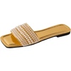 image:imageGORGLITTER Womens Sparkly Jeweled Flat Sandals Dressy Open Toe Glitter Shiny Slippers Slipon ShoesGold Sparkly