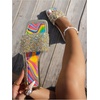 image:imageGORGLITTER Womens Sparkly Summer Sandals 2026 Rhinestone Bling colorful Square Toe Wedding Flats Slides ShoesGold Rainbow