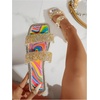 image:imageGORGLITTER Womens Sparkly Summer Sandals 2026 Rhinestone Bling colorful Square Toe Wedding Flats Slides ShoesSparkly Gold Colorful