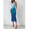 image:imageGORGLITTER Womens Strapless Mesh Dinner Cocktail Tube Maxi Dress Y2K Summer Wedding Guest Sunset Prom Beach SundressesBlue