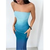 image:imageGORGLITTER Womens Strapless Mesh Dinner Cocktail Tube Maxi Dress Y2K Summer Wedding Guest Sunset Prom Beach SundressesBlue