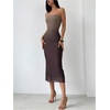 image:imageGORGLITTER Womens Strapless Mesh Dinner Cocktail Tube Maxi Dress Y2K Summer Wedding Guest Sunset Prom Beach SundressesBrown