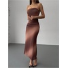 image:imageGORGLITTER Womens Strapless Mesh Dinner Cocktail Tube Maxi Dress Y2K Summer Wedding Guest Sunset Prom Beach SundressesBrown Ombre