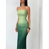 image:imageGORGLITTER Womens Strapless Mesh Dinner Cocktail Tube Maxi Dress Y2K Summer Wedding Guest Sunset Prom Beach SundressesGreen