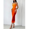 image:imageGORGLITTER Womens Strapless Mesh Dinner Cocktail Tube Maxi Dress Y2K Summer Wedding Guest Sunset Prom Beach SundressesOrange