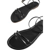 image:imageGORGLITTER Womens Strappy Flat Sandals Ankle Strap Open Toe Dressy Wedding Guest Summer Flats SandalBlack