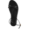 image:imageGORGLITTER Womens Strappy Flat Sandals Ankle Strap Open Toe Dressy Wedding Guest Summer Flats SandalBlack