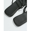 image:imageGORGLITTER Womens Strappy Flat Sandals Cute Dressy Open Toe Slip on Slide SandalsBlack