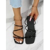 image:imageGORGLITTER Womens Strappy Flat Sandals Cute Dressy Open Toe Slip on Slide SandalsBlack