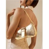 image:imageGORGLITTER Womens Y2K PU Leather Shoulder Bag Metallic Buckle Trendy HandbagsGold