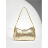 image:imageGORGLITTER Womens Y2K PU Leather Shoulder Bag Metallic Buckle Trendy HandbagsGold