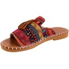 image:imageGORGLITTER Womens colorful Summer Sandals 2026 Boho Colorful Mexican Vacation Flats Slides ShoesMulticolor